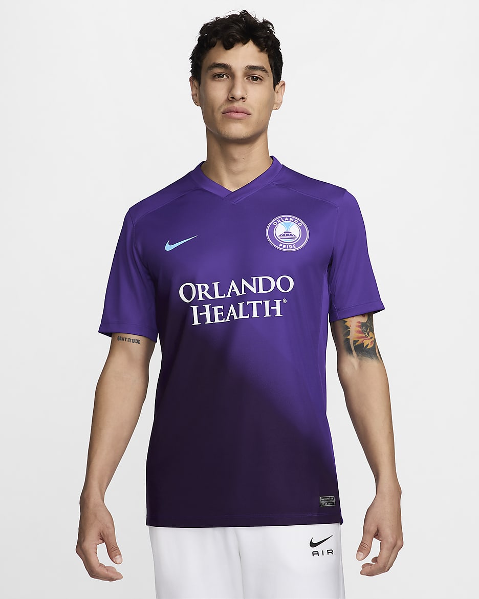 Jersey Nike Dri FIT de la NWSL replica del Orlando Pride visitante 2024 Stadium para hombre. Nike